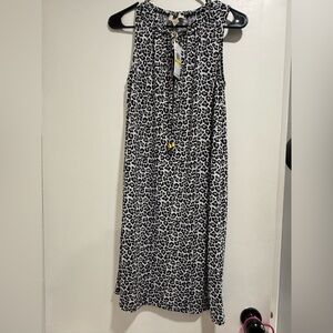 Michael Kors Black and White Animal Print Dress